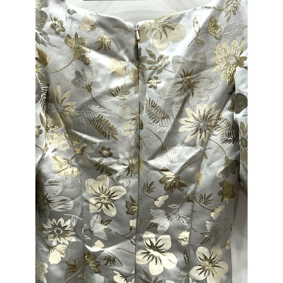 Mac Duggal 49621 Embroidered Puff Sleeve Cocktail Mini Dress V Neck Size 4 NWOT - Picture 10 of 14